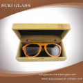 Yellow frame bamboo sunglasses wholesale